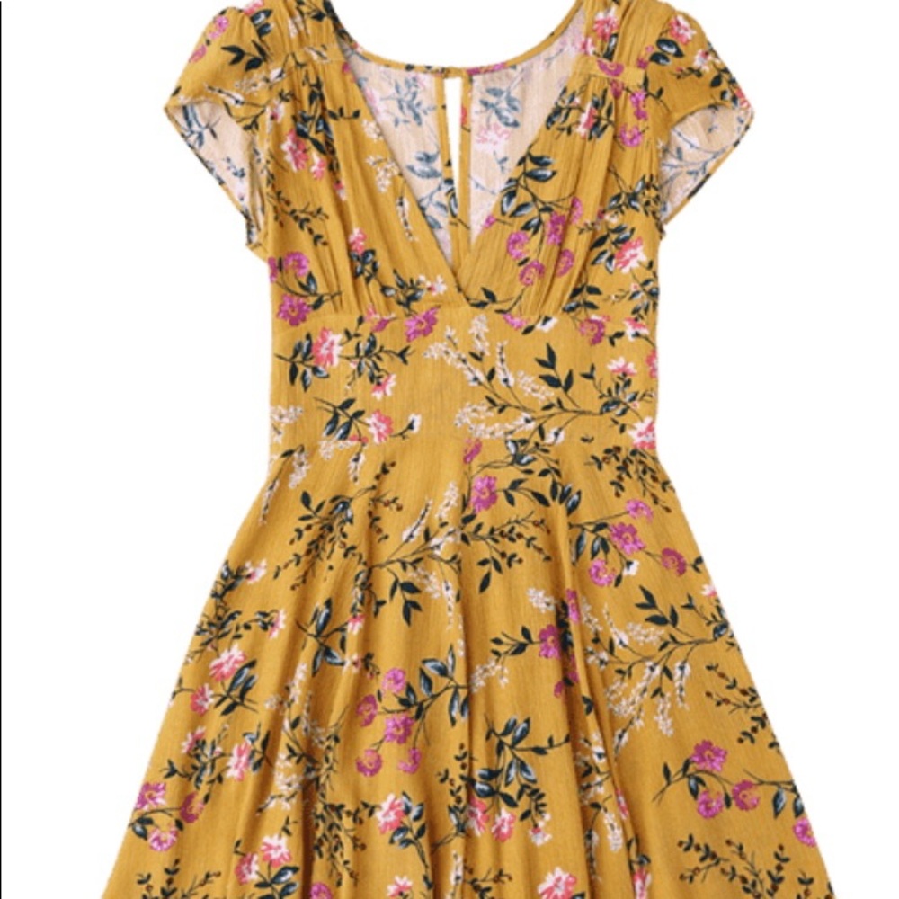 Floral yellow dress